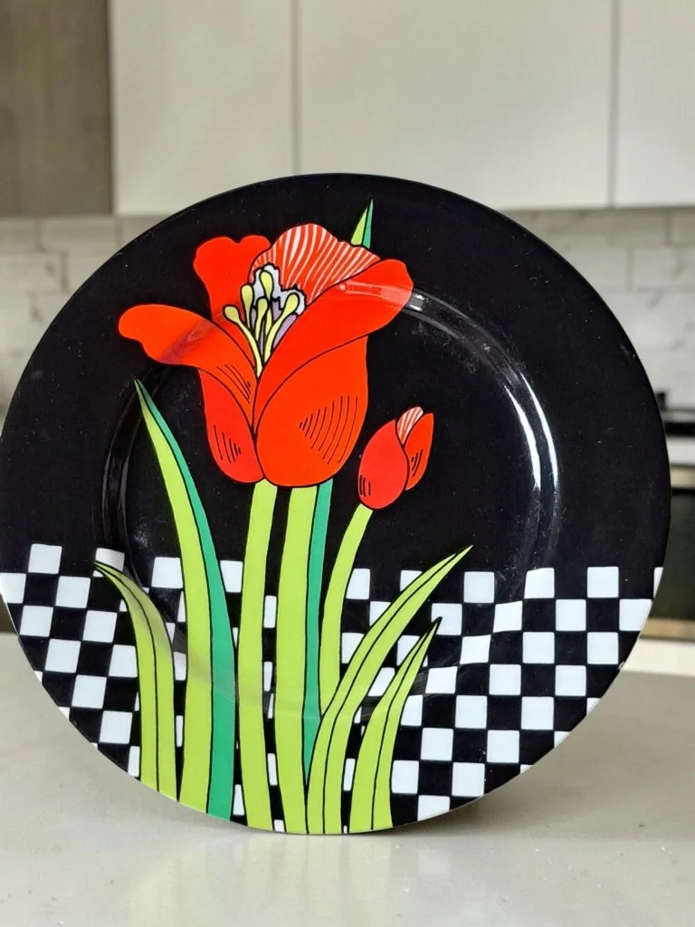 Vintage Fitz & Floyd Jardin Rouge side Bread plates Orchid Japan set of 3